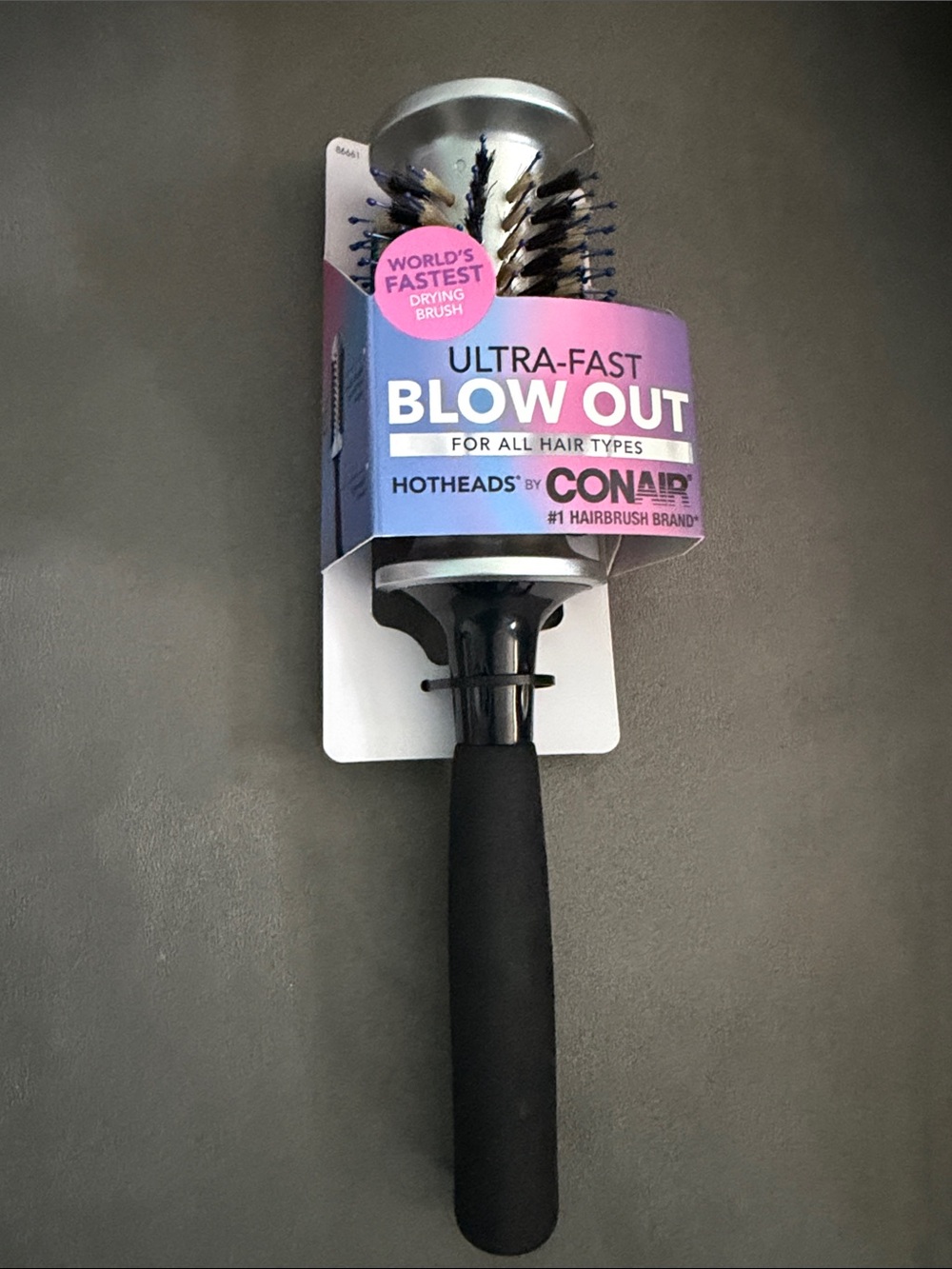 Conair Hotheads Ultra-Fast Blow Out Round Brush - Black/Silver